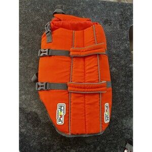 Outward Hound Granby Splash Dog Life Jacket Orange & Grey Size Large 28”-32”